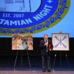 Sabri Atman, Seyfo Center, Receiving the Mesopotamian achievement award of “Raab Avoodi” at Mesopotamian Night concert in San Jose, CA, August 2, 2015.